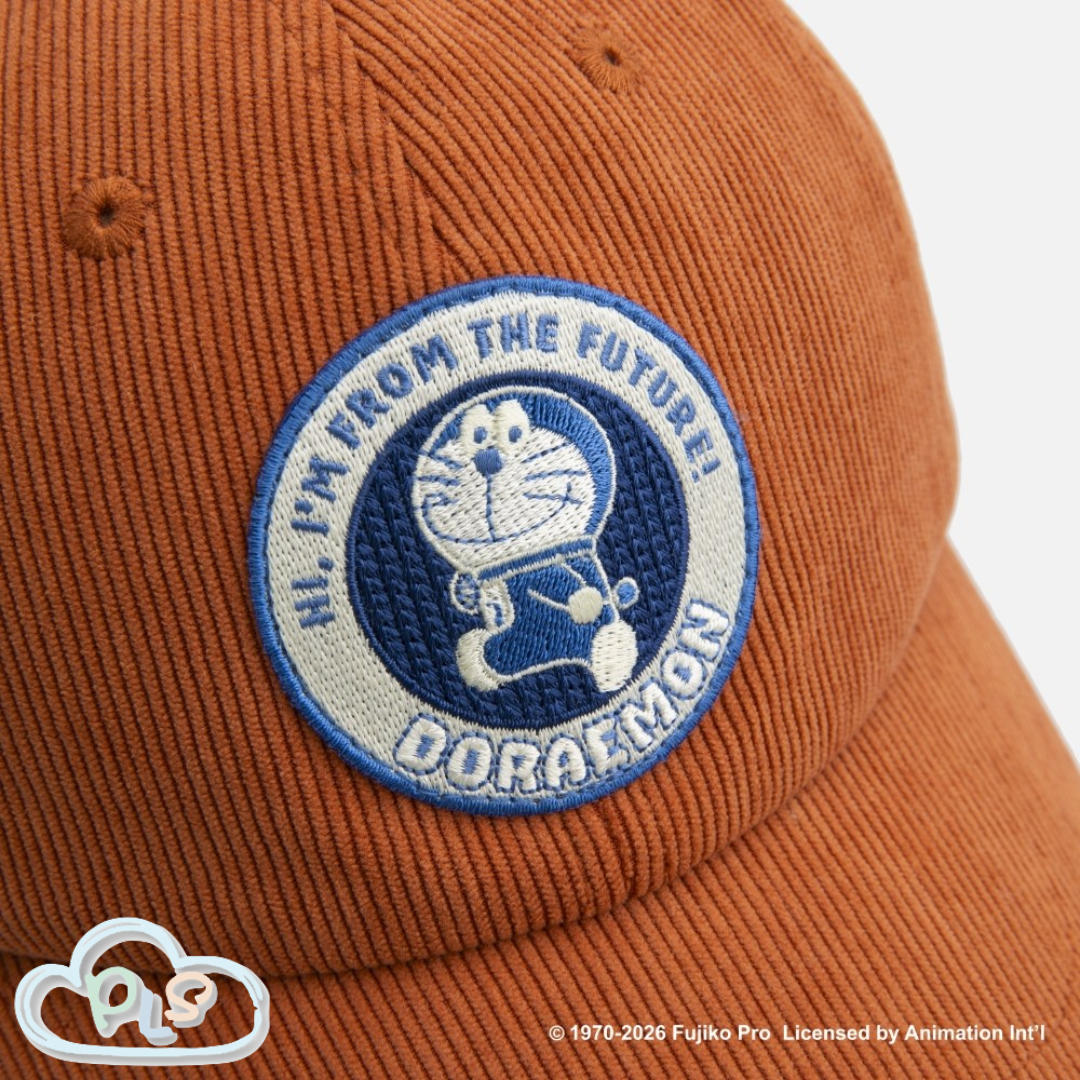 Corduroy Baseball Cap, Warm Orange Doraemon HOLA #31017-1