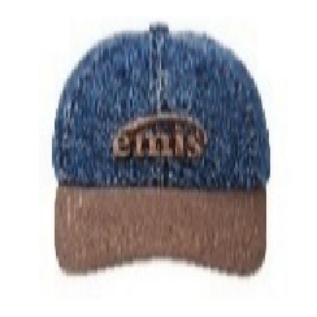 ACC-CCG0723-011 WASHED DENIM BALL CAP-BLUE/BROWN (B11)