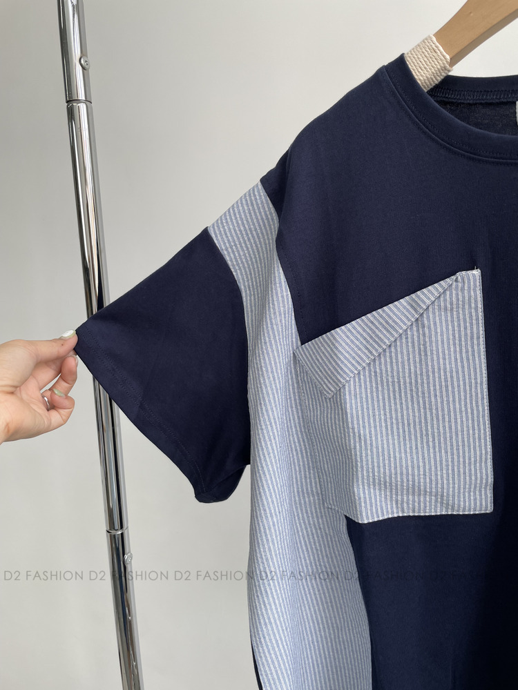 拼間布Pocket Tee #69085