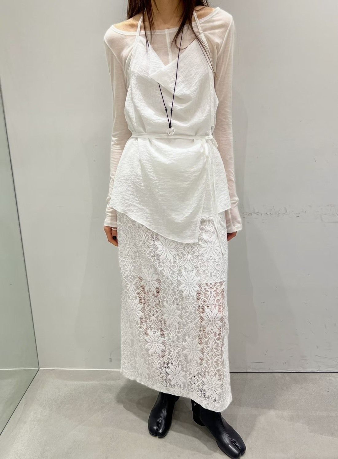 花紋蕾絲長裙