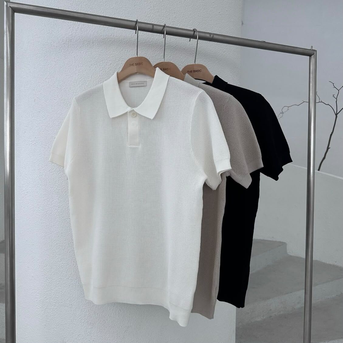 暗紋針織Polo短袖Tee TAC-BN-005T