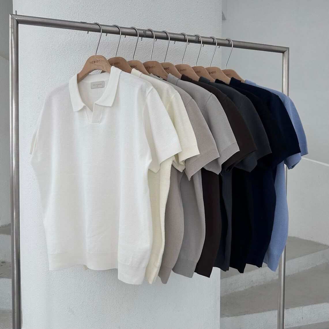 淨色反領針織短袖Tee TAC-BN-009T