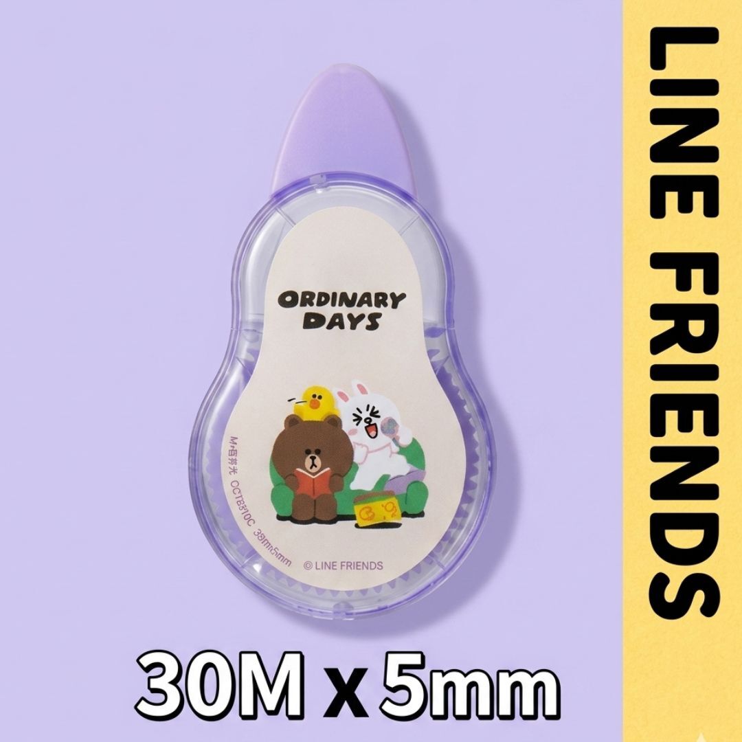 LINE FRIENDS  輕按式改錯帶(5mm x 30M)