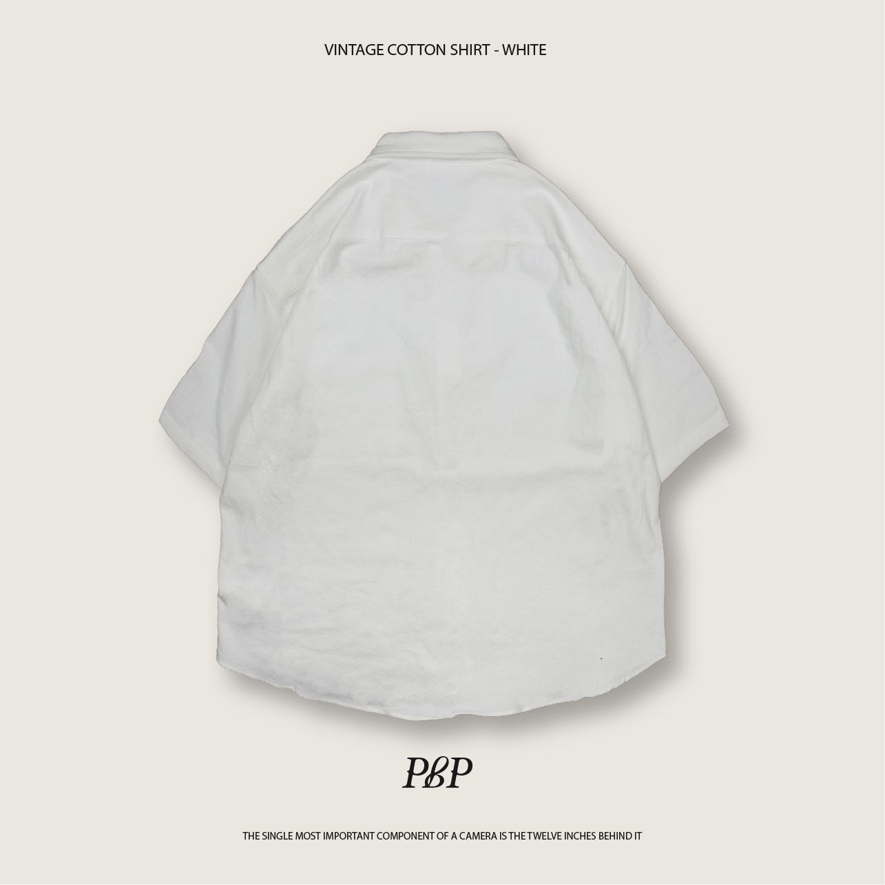 P.B.P - VINTAGE COTTON SHIRT  - WHITE