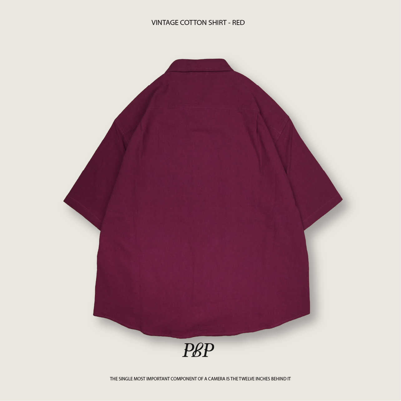 P.B.P - VINTAGE COTTON SHIRT  - RED