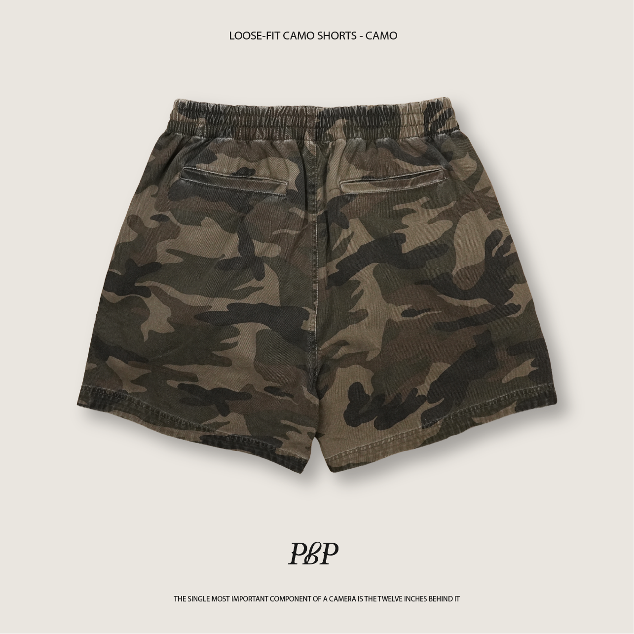 P.B.P - LOOSE-FIT CAMO SHORTS  - CAMO