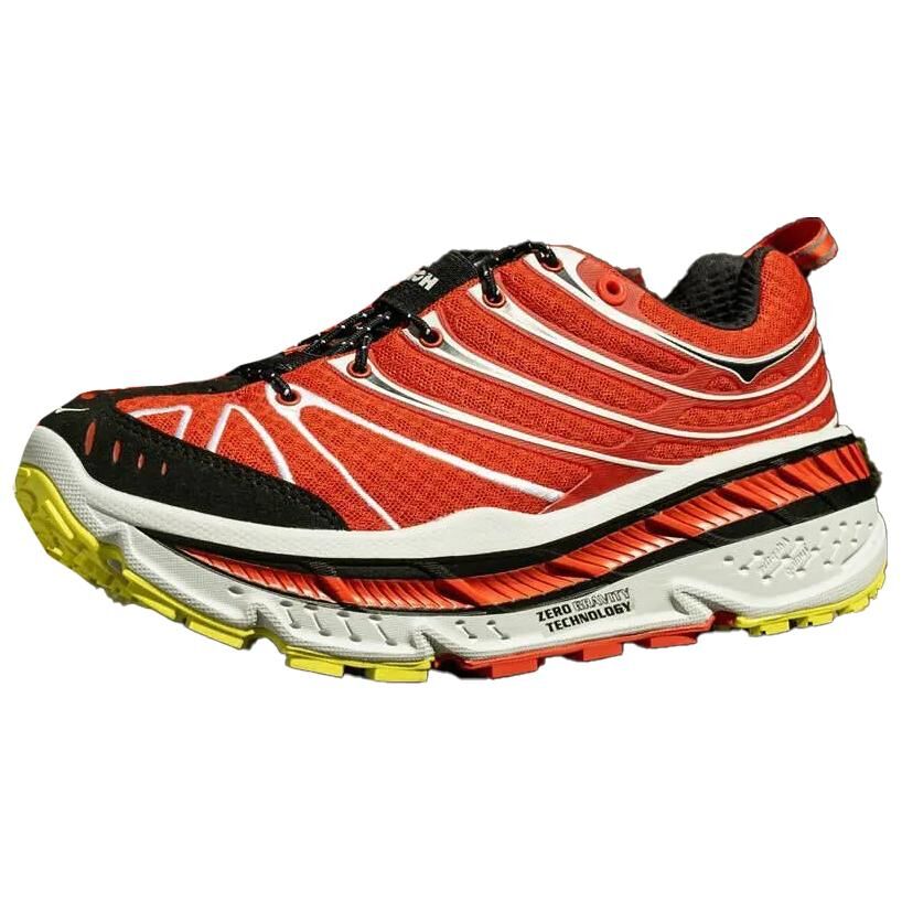 【代購】HOKA ONE ONE Stinson Evo OG Slip Resistant Abrasion Resistant Low top Running Shoes Unisex Red White Black 1155350-HBN