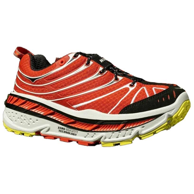 【代購】HOKA ONE ONE Stinson Evo OG Slip Resistant Abrasion Resistant Low top Running Shoes Unisex Red White Black 1155350-HBN