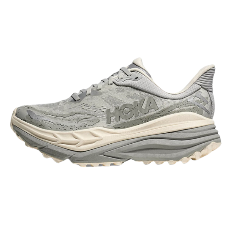 【代購】HOKA ONE ONE Stinson 7 Textile, Synthetic Leather Low top Trail Running Shoes Men's Gray White 1141530-SLBS