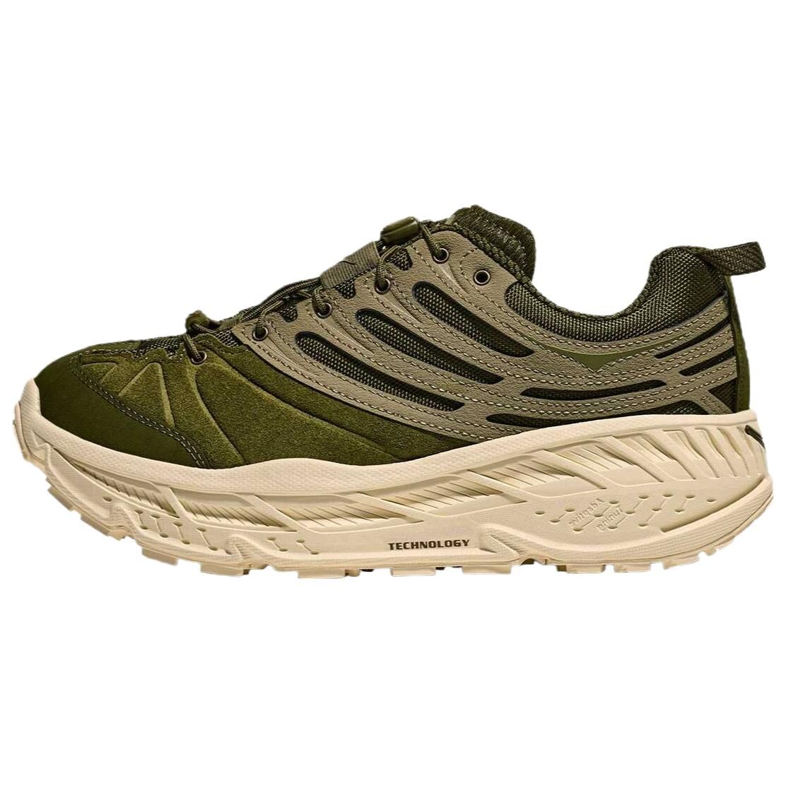 【代購】HOKA ONE ONE Stinson Evo OG Slip Resistant Abrasion Resistant Low top Casual Trail Running Shoes Unisex Green 1166450-MRNW