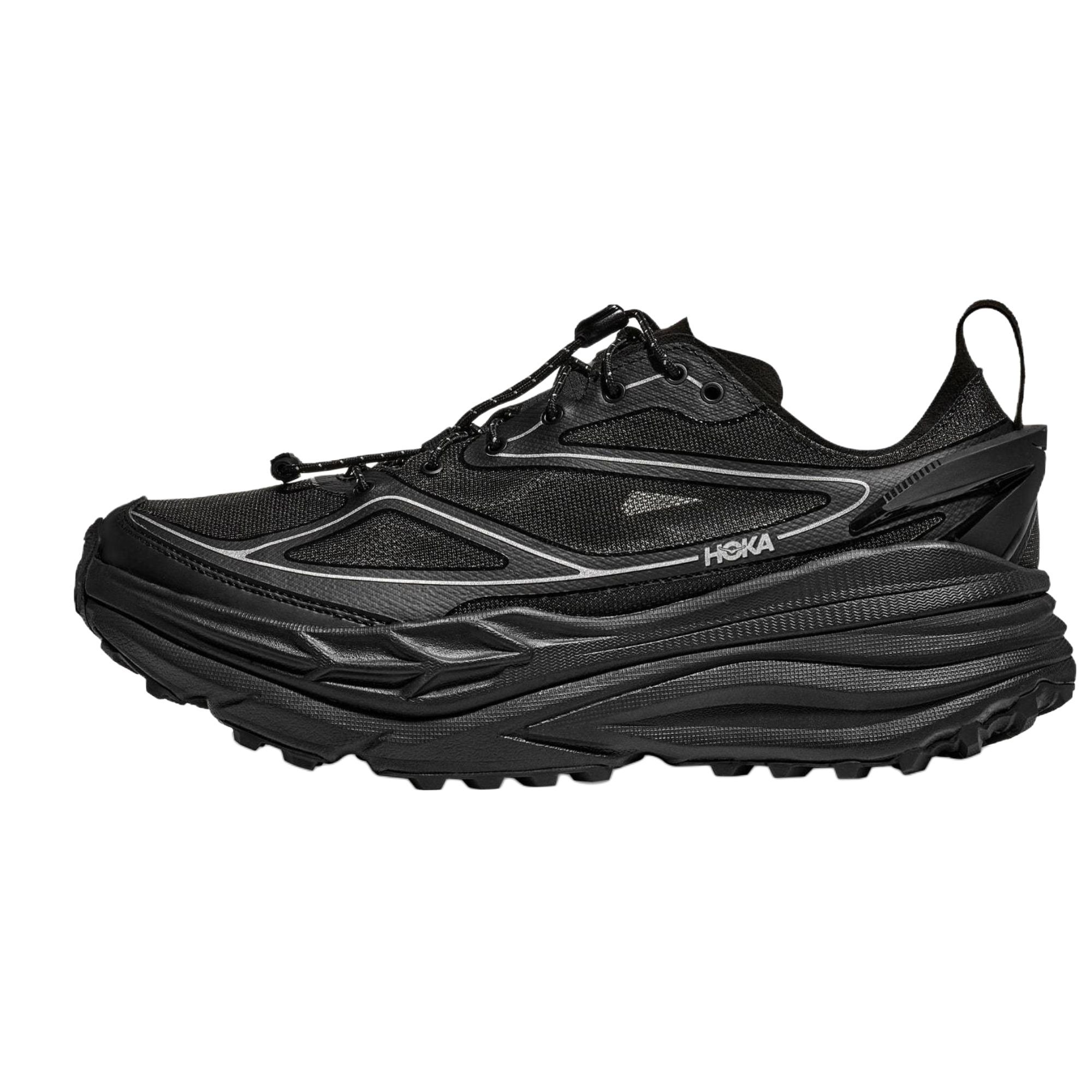 【代購】HOKA ONE ONE Stinson One7 Trail Running Shoes Unisex Black Silver 1168931-BKSV