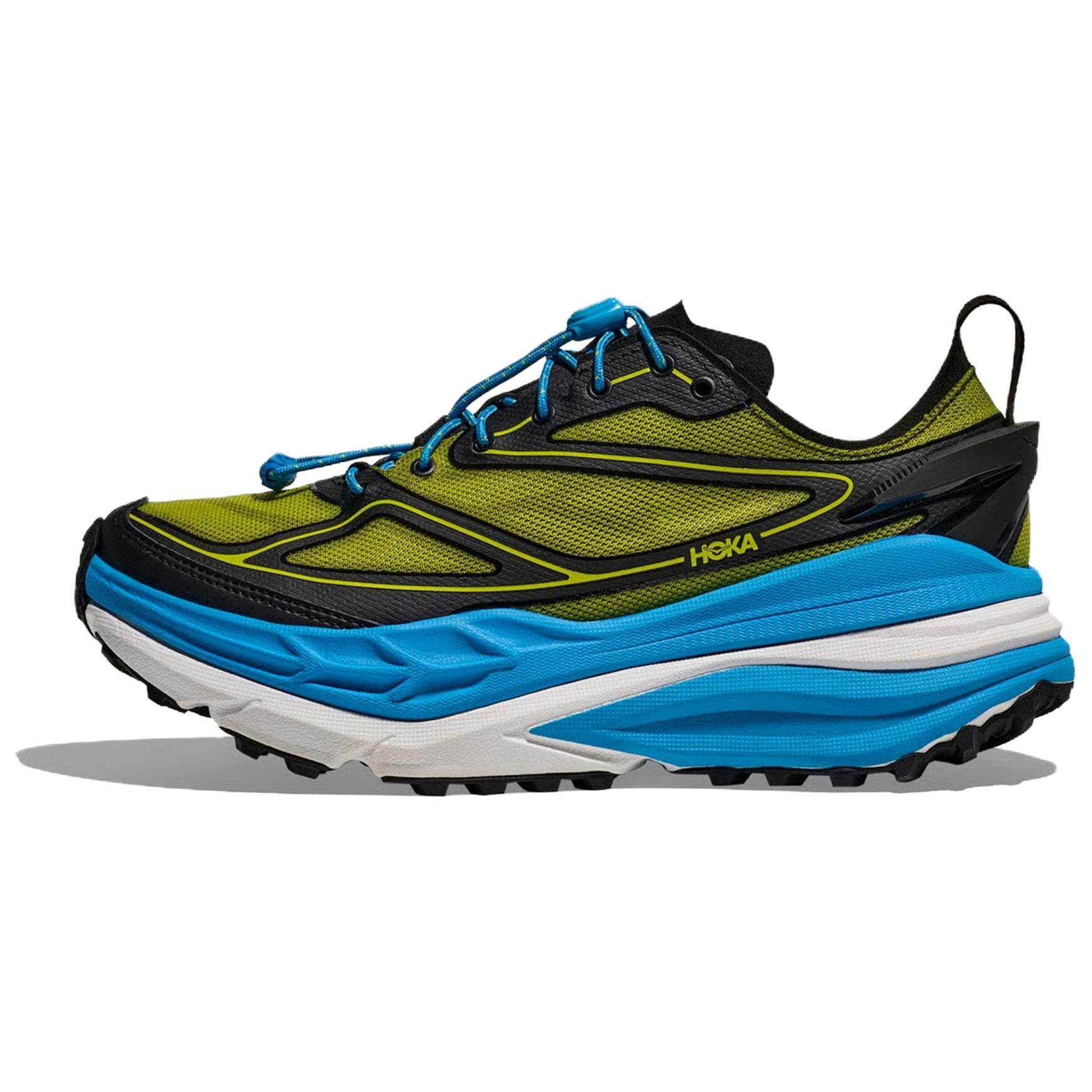 【代購】HOKA ONE ONE Stinson 7 Trail Running Shoes Unisex Black Blue 1168931-BKSK
