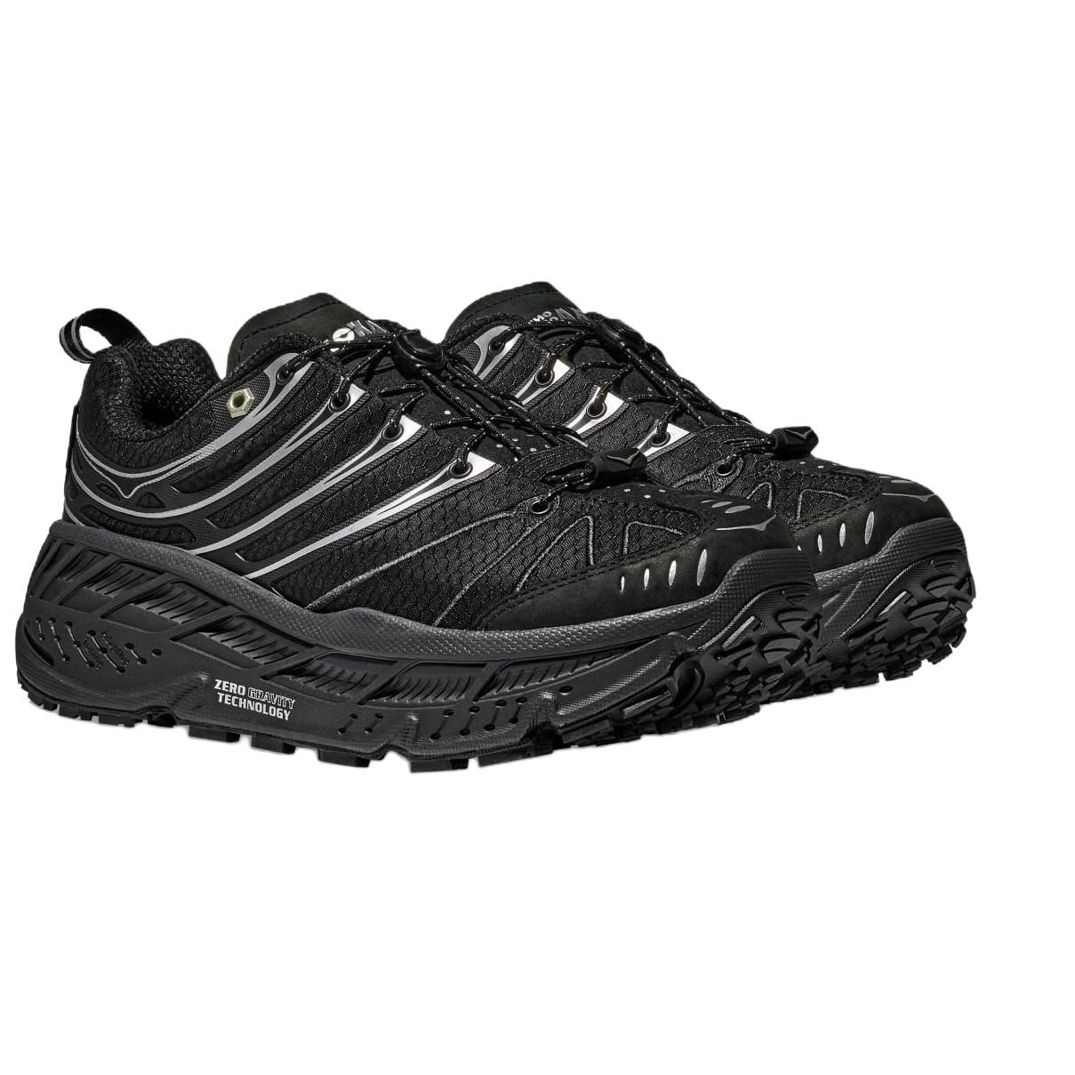 【代購】HOKA ONE ONE Stinson Evo Textile, Synthetic Leather Waterproof, Abrasion Resistant, Slip Resistant Hiking Shoes Unisex 1173890-BKSV
