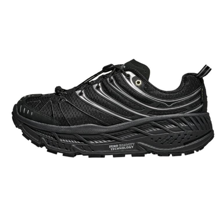 【代購】HOKA ONE ONE Stinson Evo Textile, Synthetic Leather Waterproof, Abrasion Resistant, Slip Resistant Hiking Shoes Unisex 1173890-BKSV