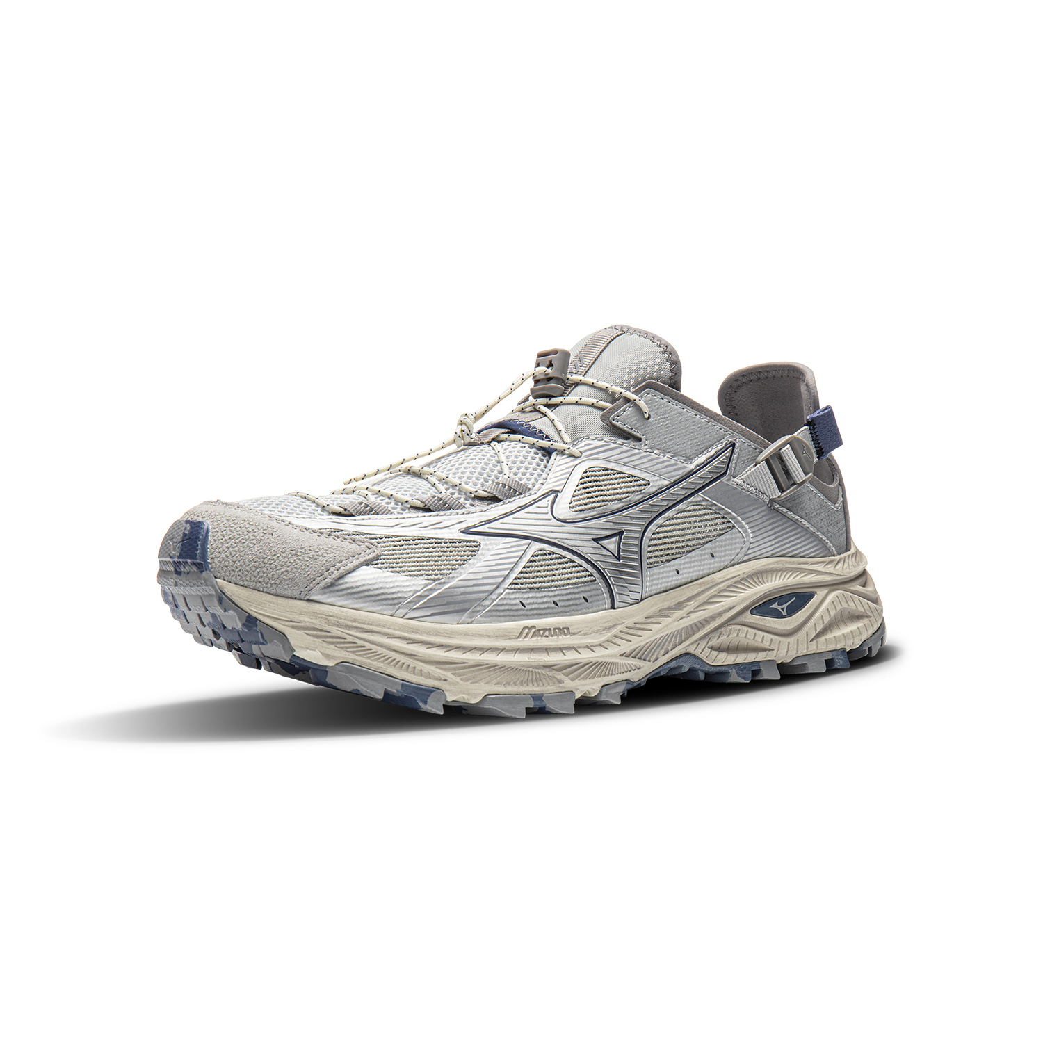 【代購】Mizuno Racer Trail Breathable Support Anti Collision River Trekking Shoes Unisex Gray Silver D1GH261205
