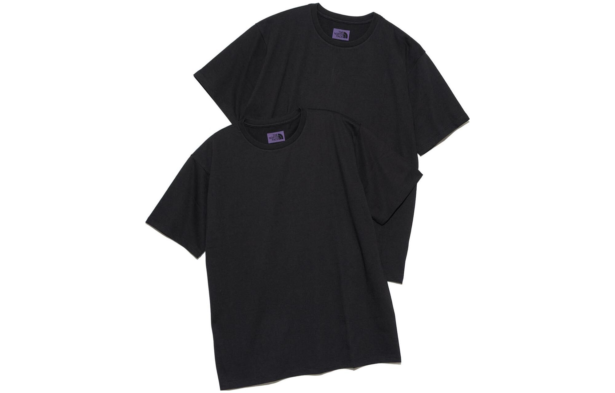 【代購】THE NORTH FACE PURPLE LABEL T Shirts Men's Black Crew Neck Moderate Straight Fit NT3364N-K