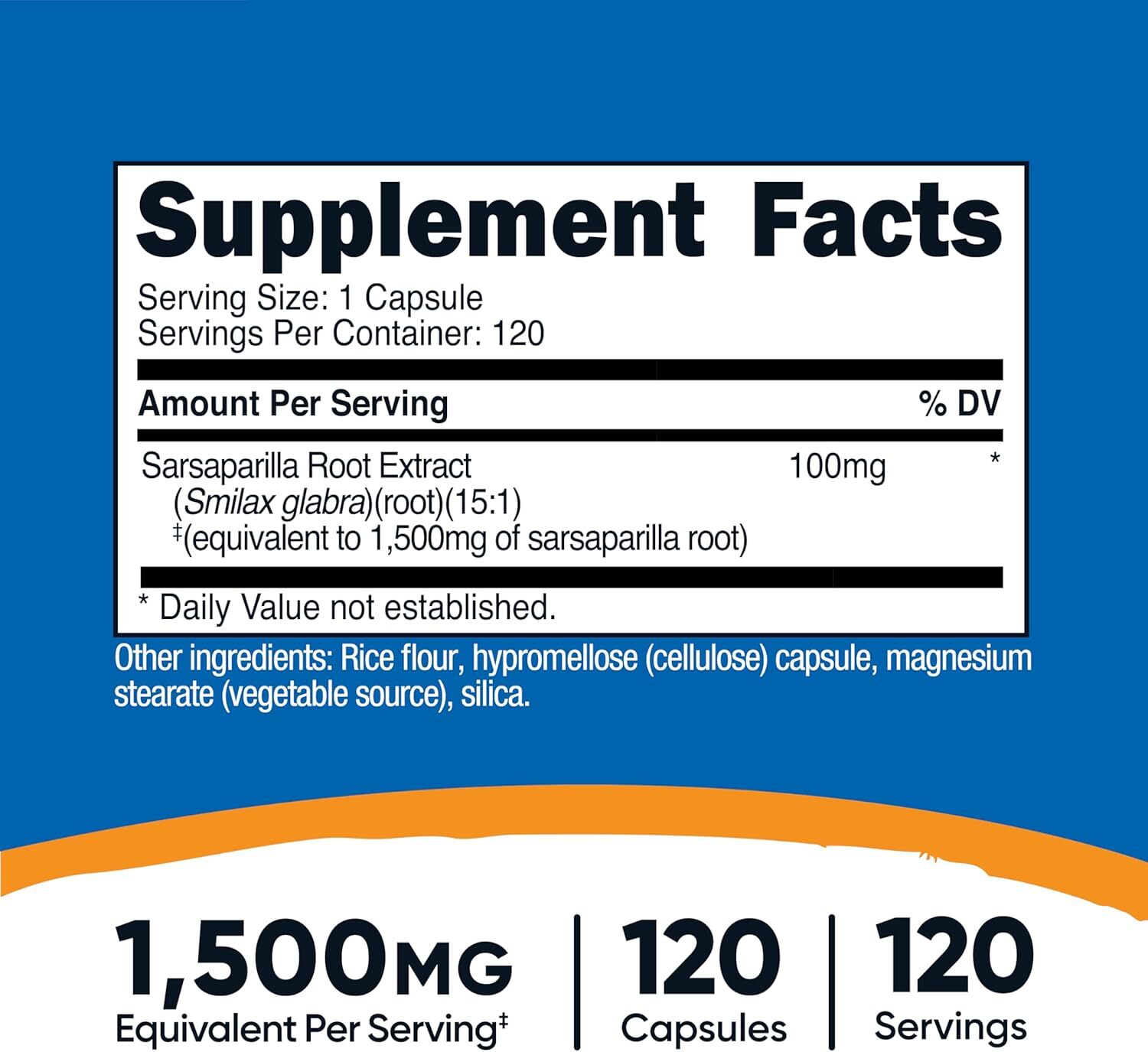 代購 Nutricost, Sarsaparilla Root, 120 Capsules (100 mg per Capsule)