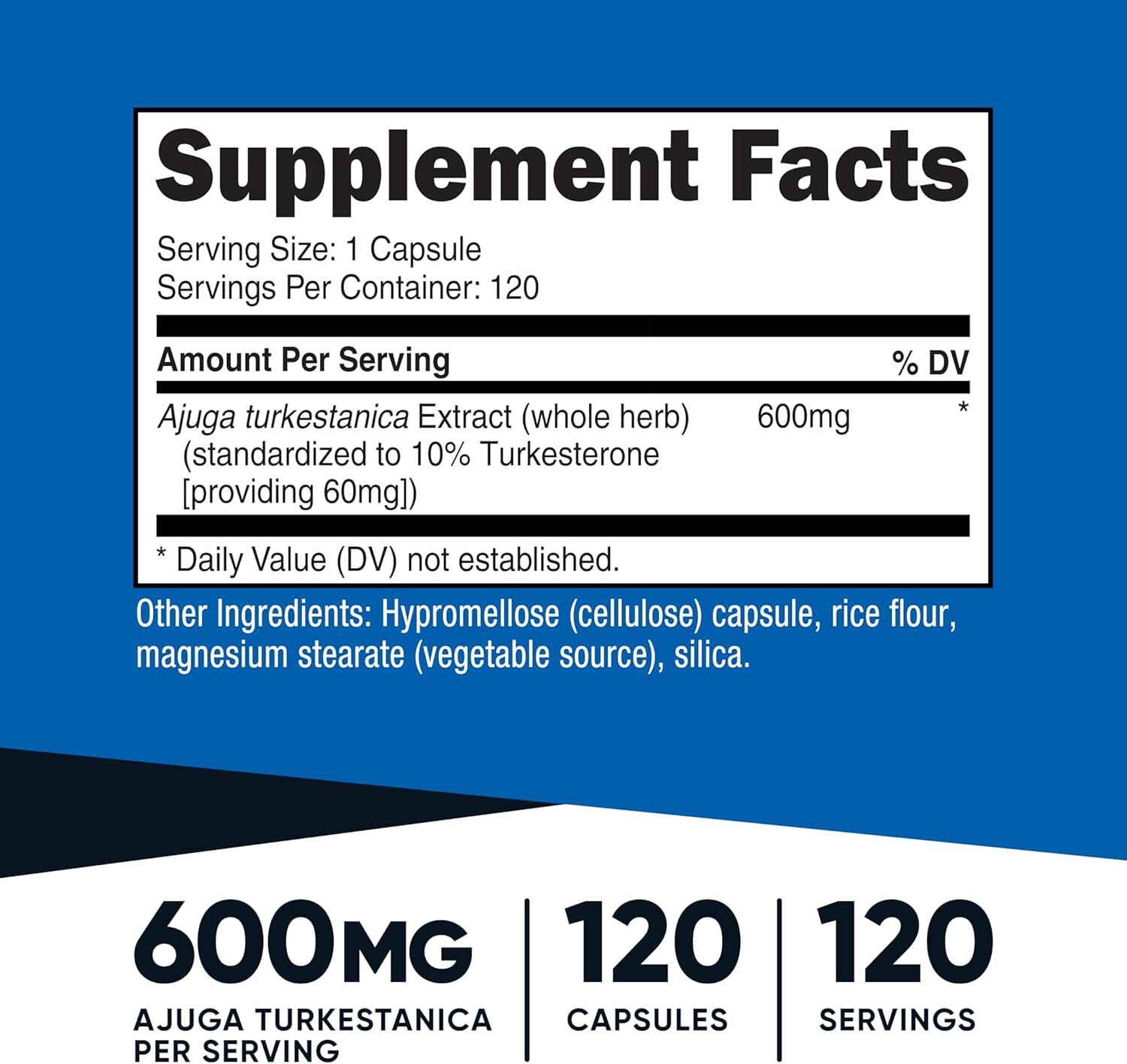 代購 Nutricost, Performance, Turkesterone, 600 mg, 120 Capsules