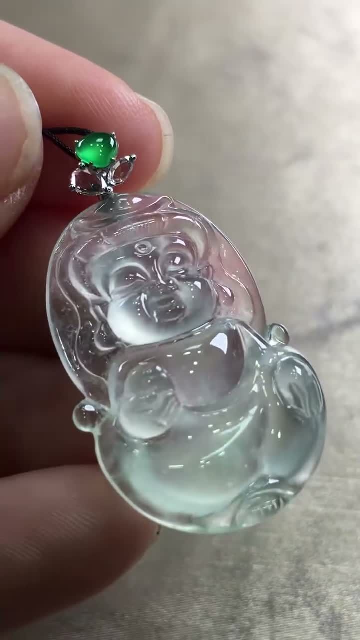 翡翠冰種寶寶佛,天然翡翠A玉, 緬甸玉, Jade, Jadeite