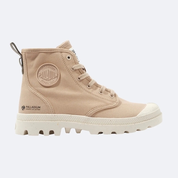 PALLADIUM 休閒鞋 PAMPA HI ZIP ORGANIC 奶茶 拉鍊 帆布軍靴 男女 79101-235