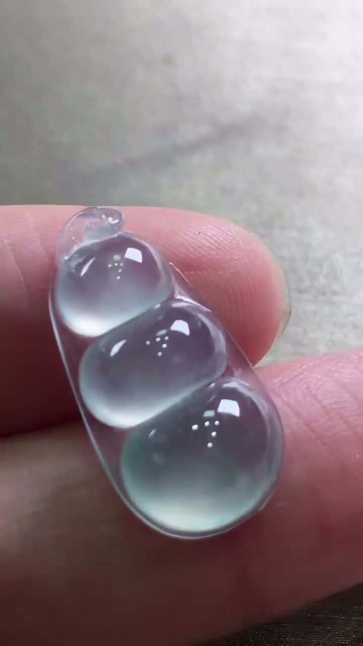 翡翠冰種福豆,天然翡翠A玉, 緬甸玉, Jade, Jadeite