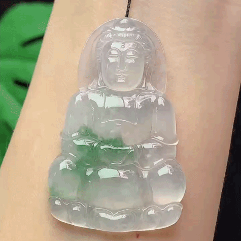 711332 翡翠冰種飄花觀音