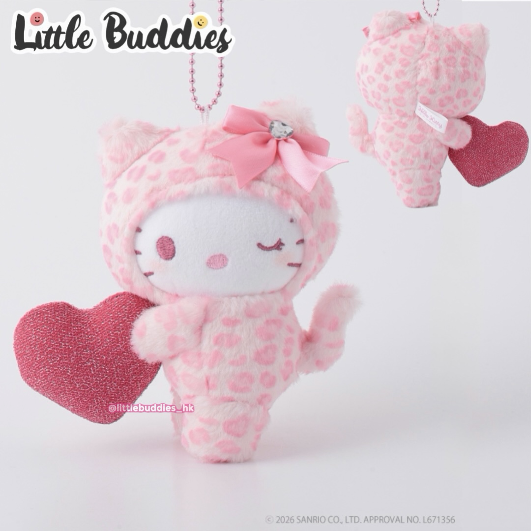 日本 Sanrio 豹紋愛心造型 公仔匙扣