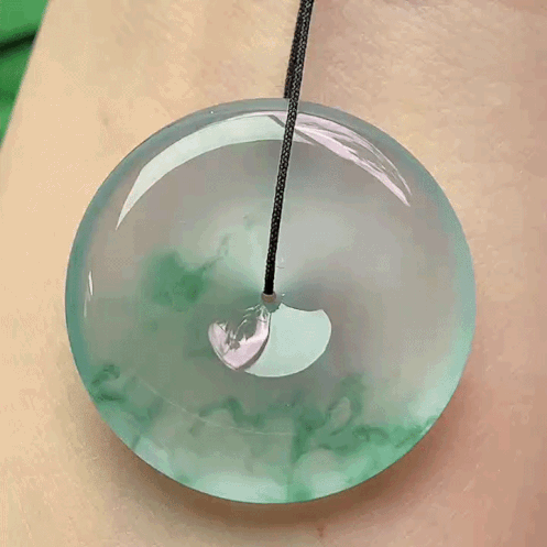 711337 翡翠冰種飄花平安扣 (29.9mm直徑)