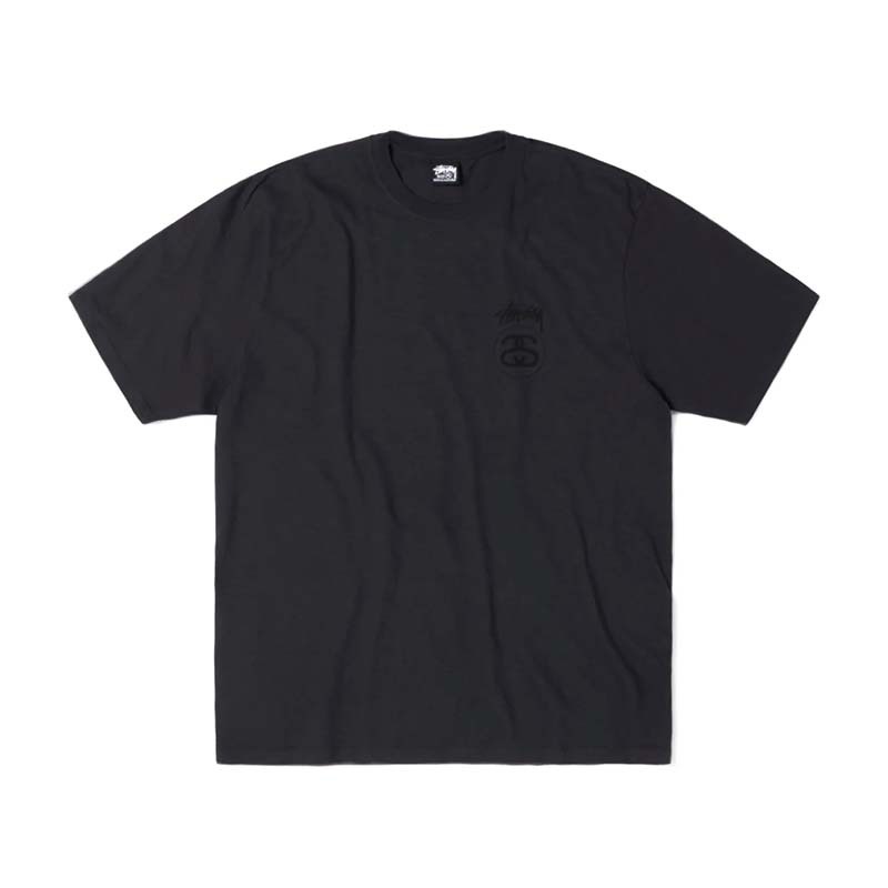 Stussy Stock Link Tee Pigment Dyed Faded Black 經典 短袖上衣 黑色 1905118-FK [台灣現貨]