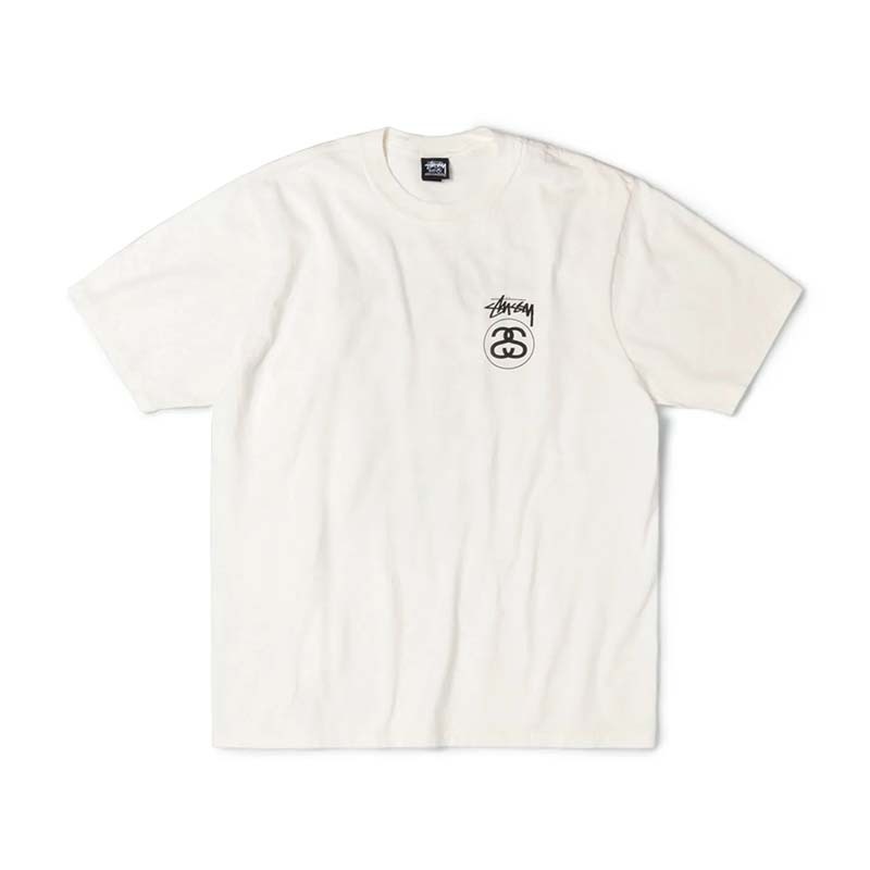 Stussy Stock Link Tee Pigment Dyed Natural 經典 短袖上衣 白色 1905118-NL [台灣現貨]