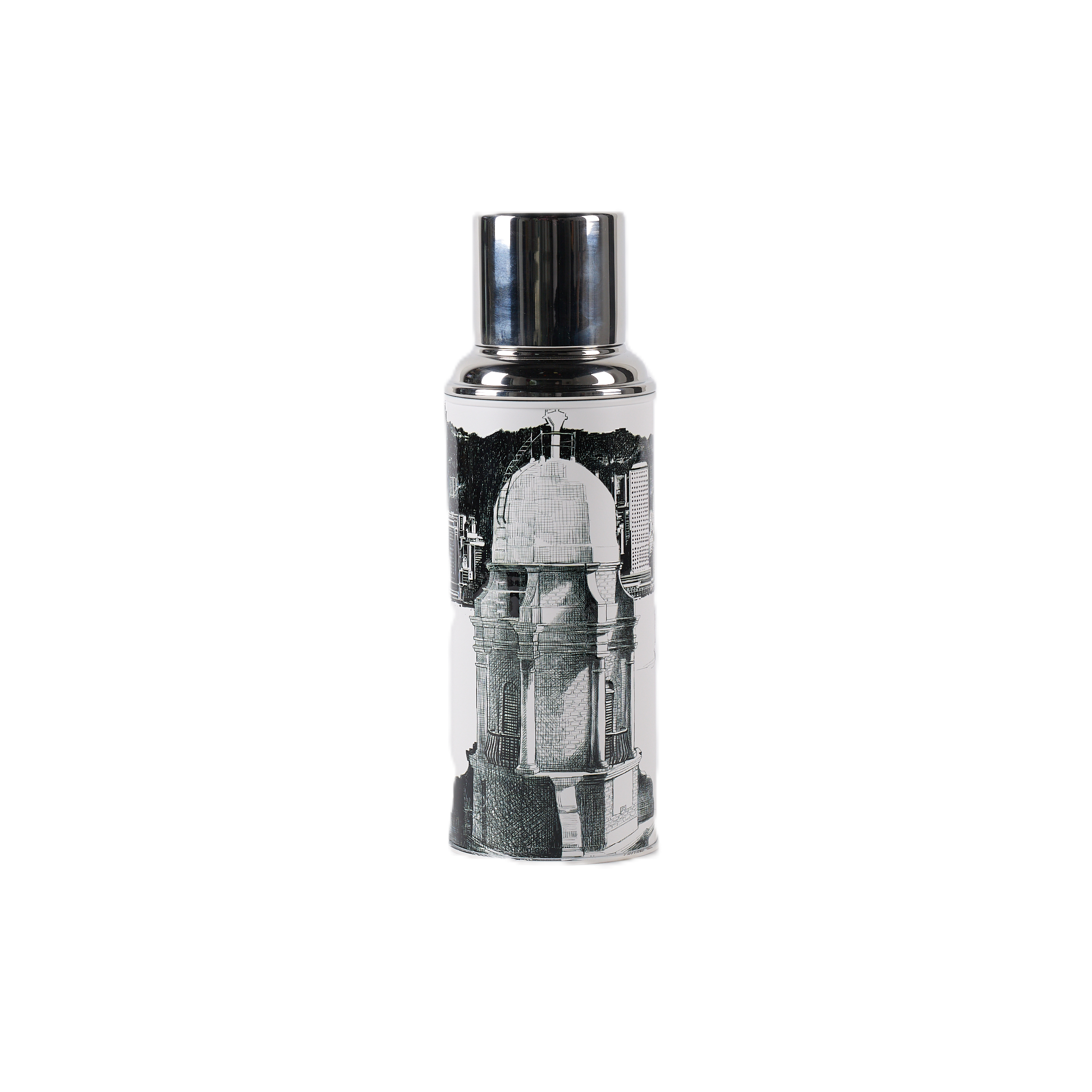 CAMEL glass vacuum flask 450ml  "nostalgia hk - harbour and ferry" by jerry cho
