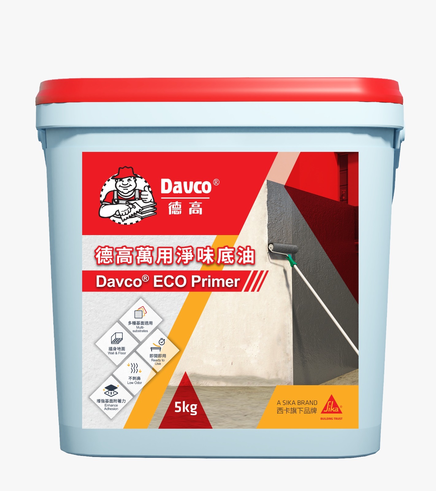 "DAVCO" 德高牌ECO PRIMER萬用淨味底油(5KG/桶)(灰色)