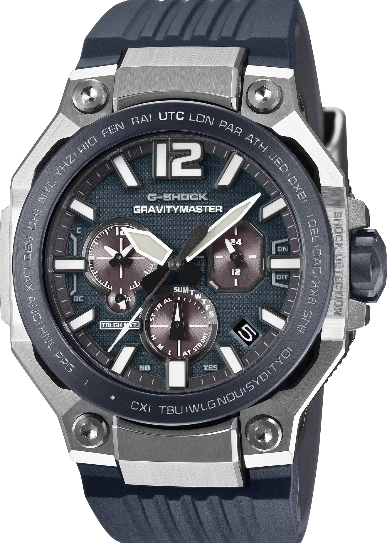 萬年鐘錶 - G-SHOCK  MASTER OF G 系列 空中 GRAVITYMASTER  太陽能藍芽+電波錶 GWR-B3000A-2A 錶徑 : 47.3mm