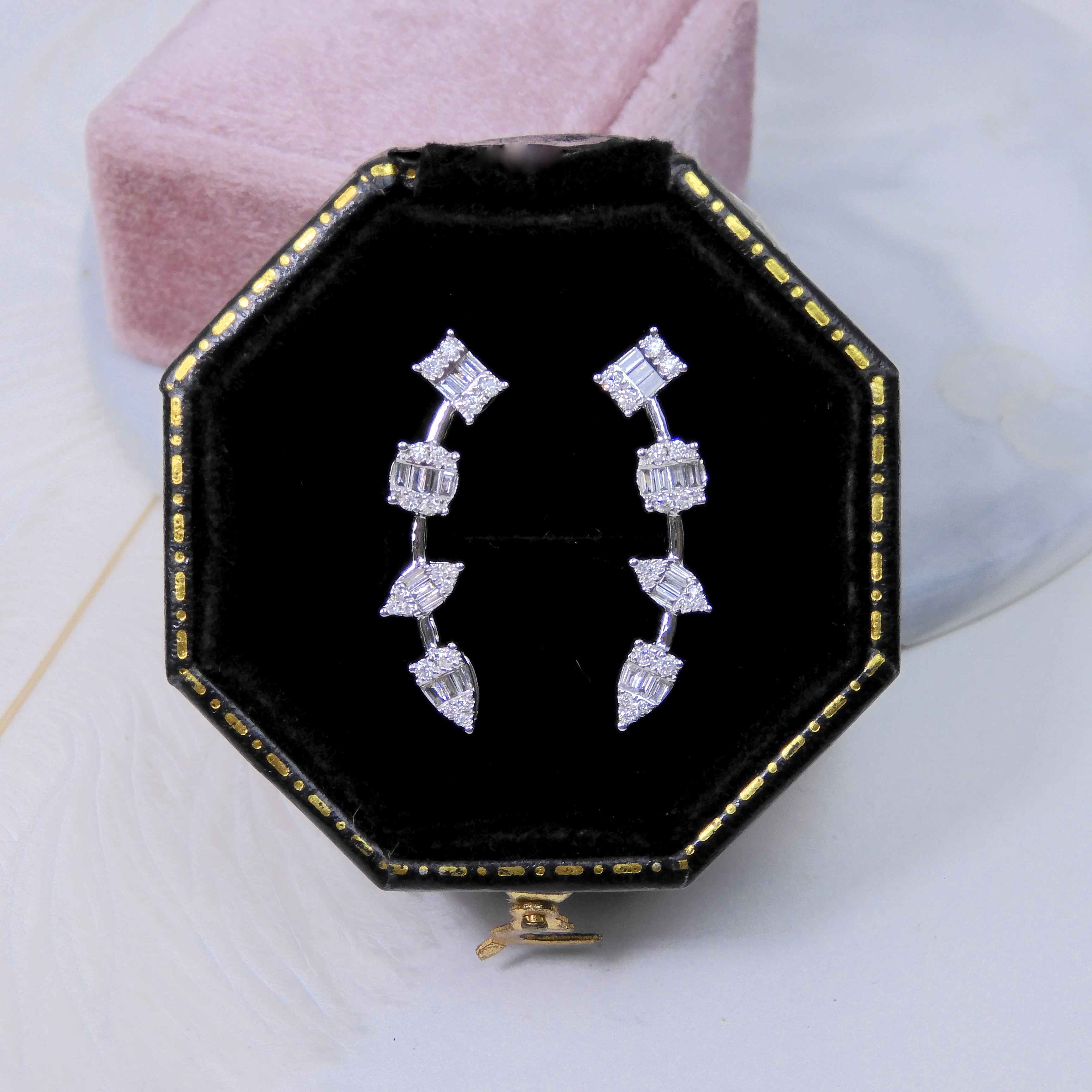 18K金 0.4ct 鑽石耳釘
