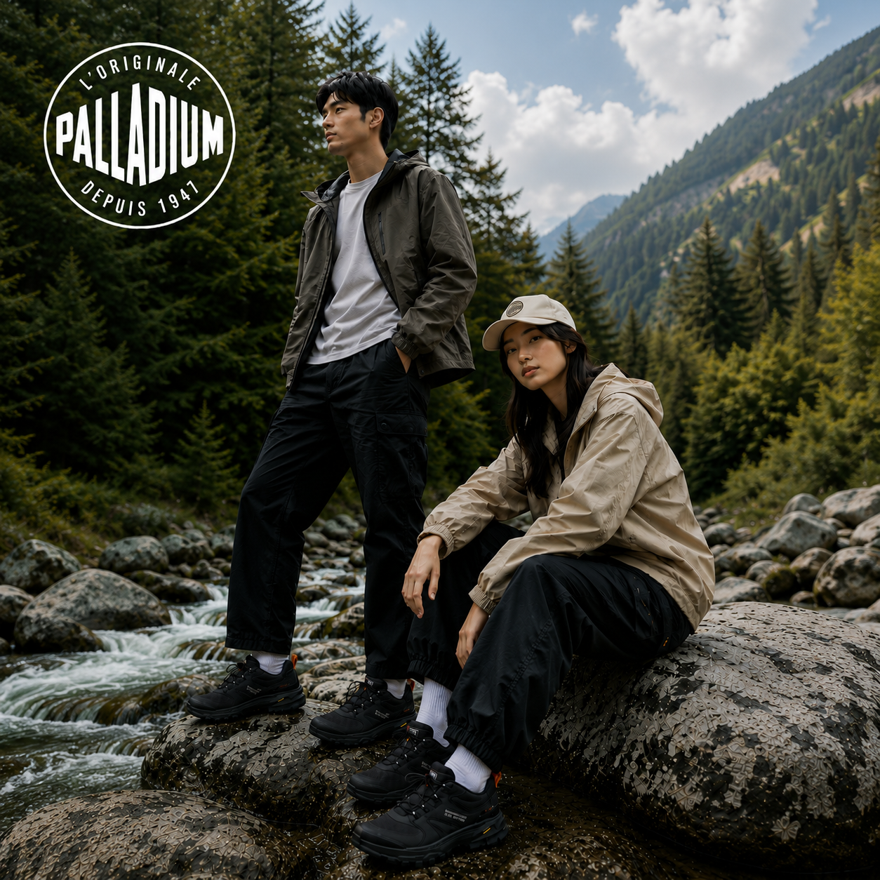PALLADIUM 休閒鞋 PALLARIDER LO WPA 黑 黃金大底 防水鞋 男女 74344-008