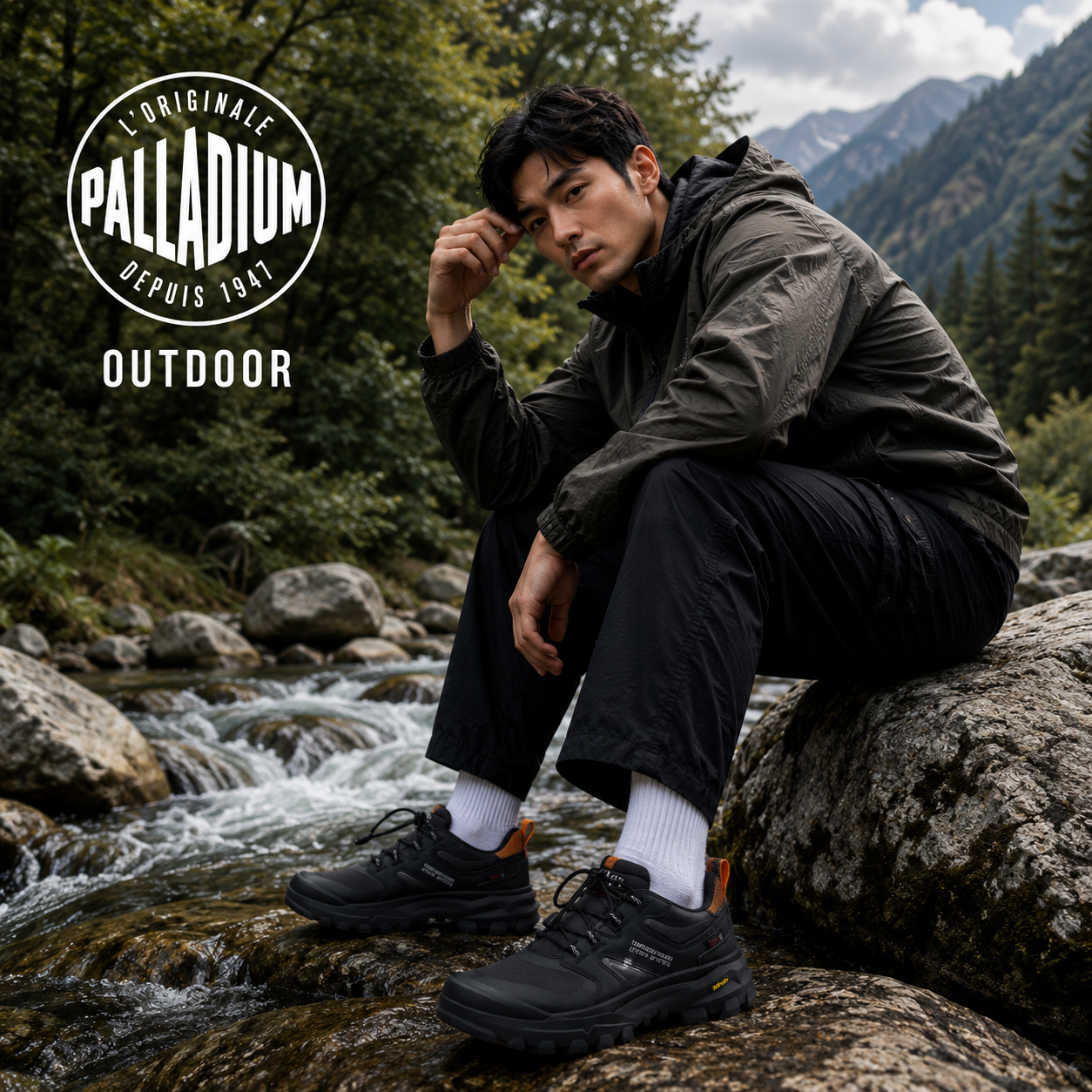 PALLADIUM 休閒鞋 PALLARIDER LO WPA 黑 黃金大底 防水鞋 男女 74344-008