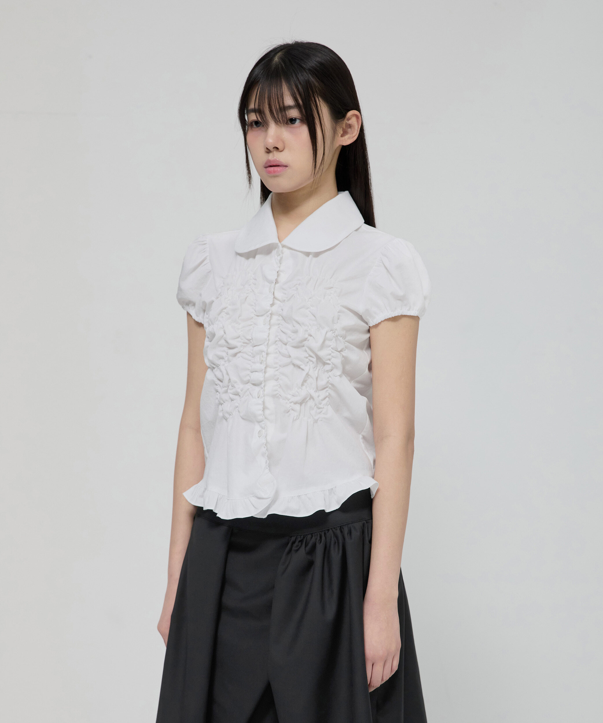 (Y11)Cloud Puff Blouse (FL-115_White)