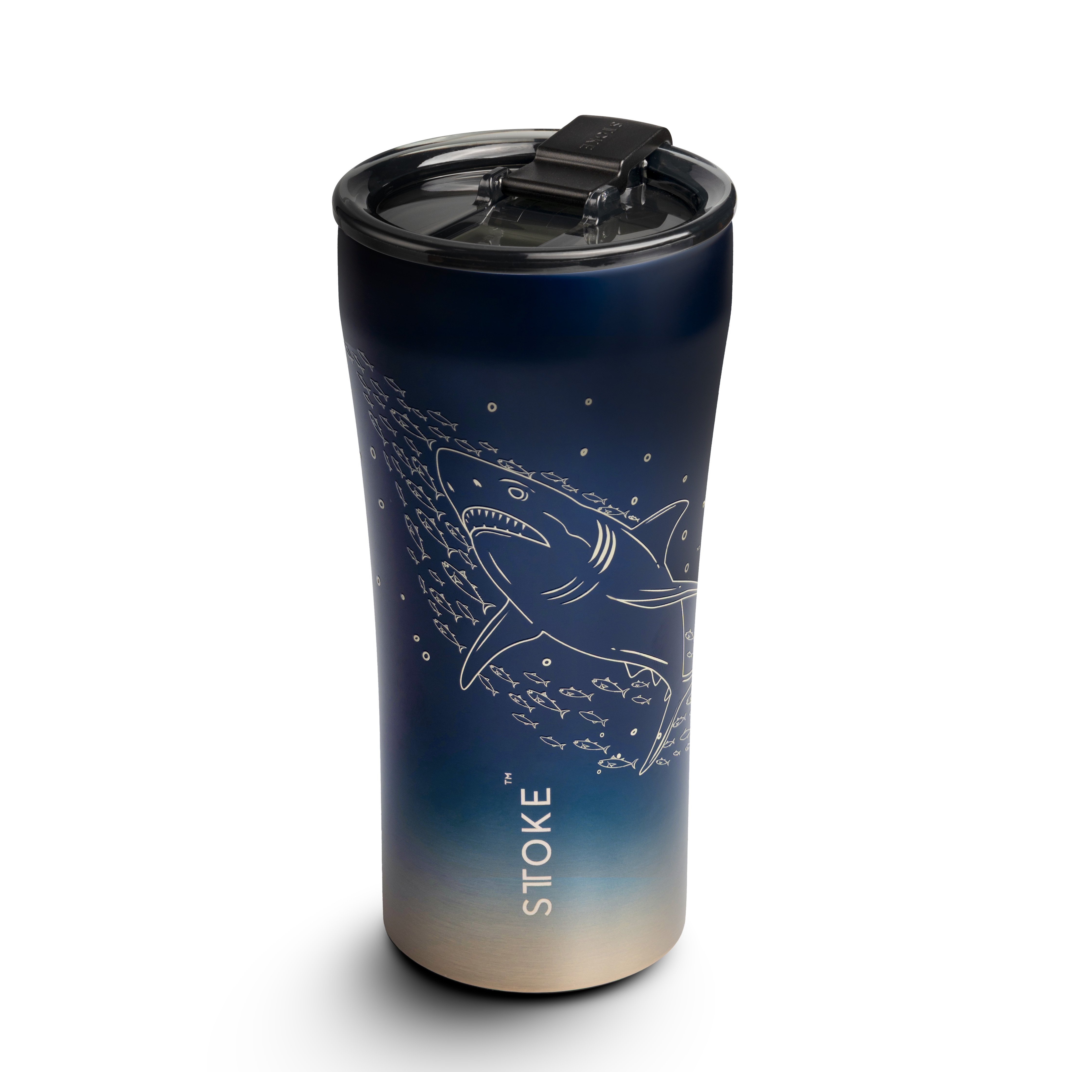 STTOKE 精品陶瓷保溫杯－海洋系列！鯊魚