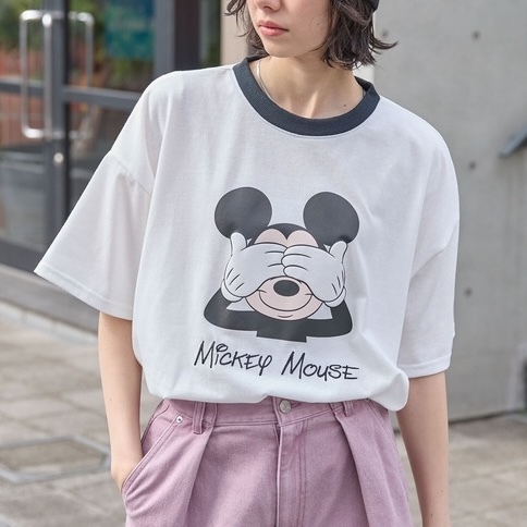 日本 日牌別注款 米奇米妮復古Tee