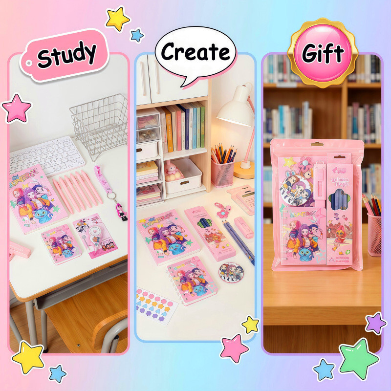 KPOP獵魔女團文具套裝實用學習用品學生奬勵小禮品生日伴手禮