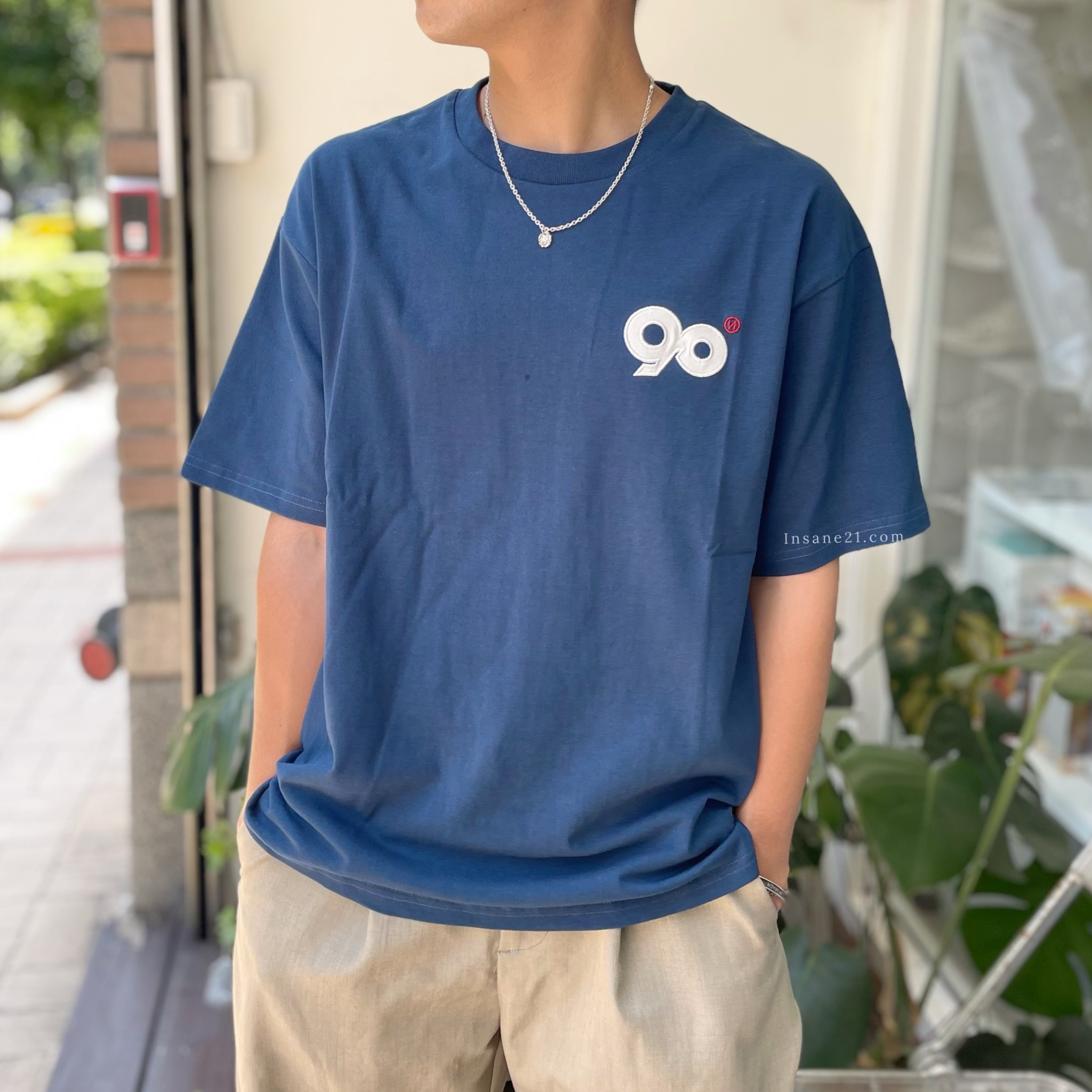 9090 左胸 造型LOGO 豹紋 迷彩 基本 短袖 上衣 中性