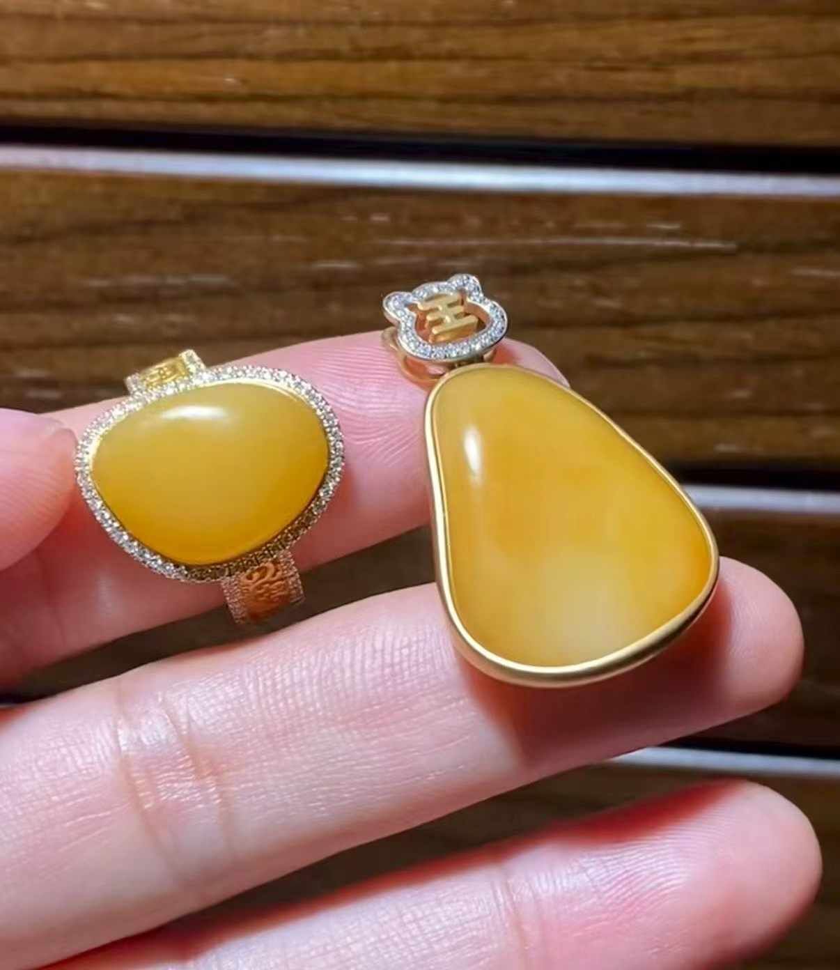 和田玉戒指+掛件,天然和田玉軟玉
