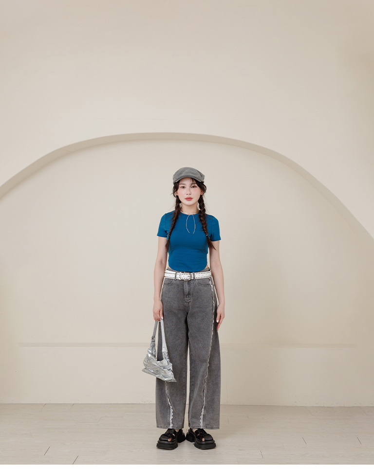 Metal rivet buckle style belt【07100099】in stock+pre-order