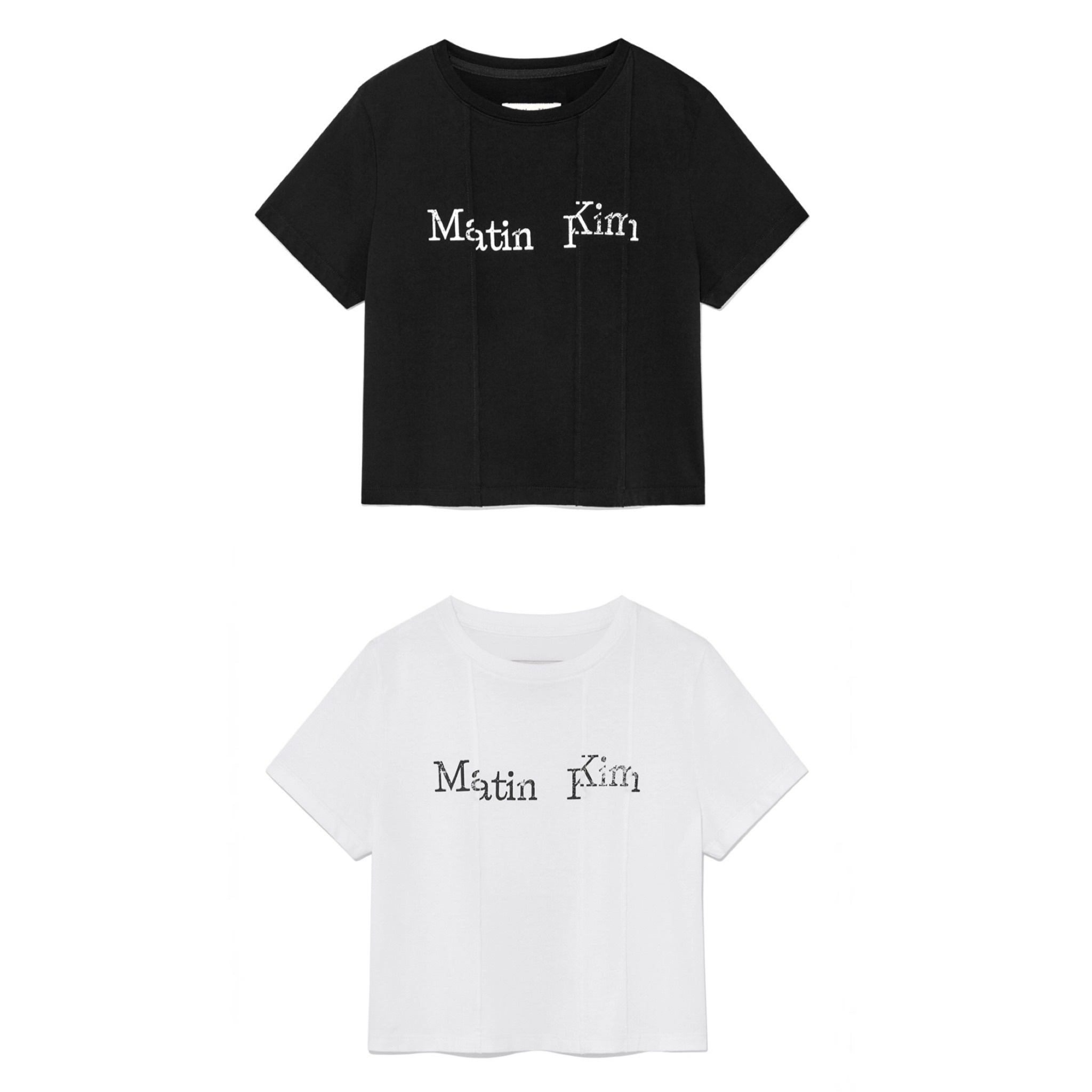 【23 JUL截單！限時優惠預訂】MATIN KIM UNBALANCE LOGO CROP TOP（2色）