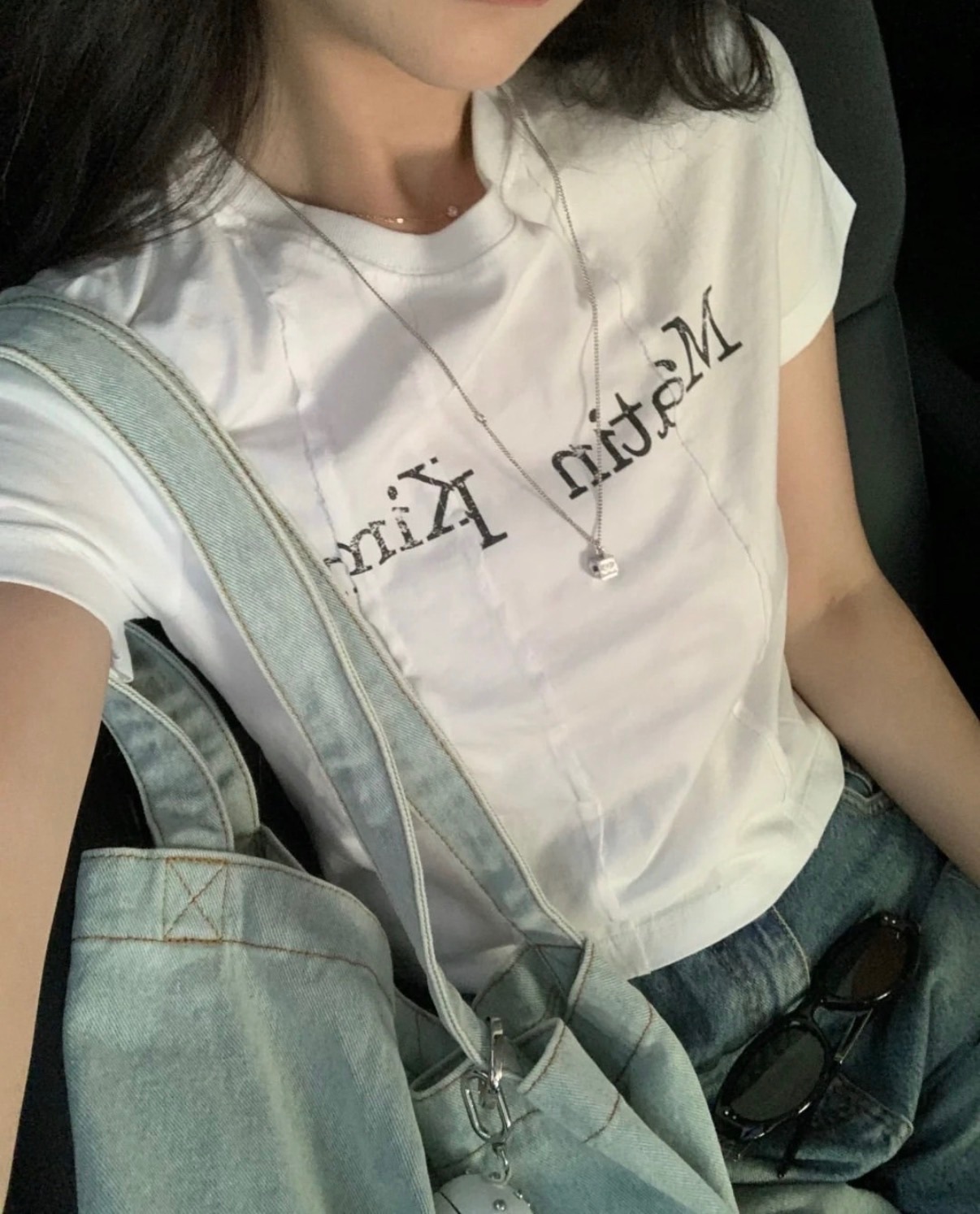 【23 JUL截單！限時優惠預訂】MATIN KIM UNBALANCE LOGO CROP TOP（2色）