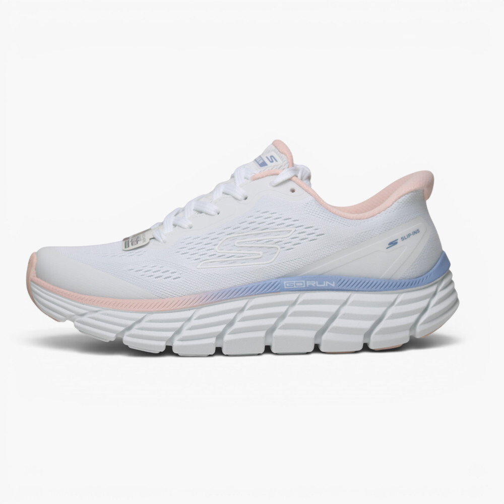 SKECHERS 慢跑鞋 GO RUN MAX FLEX 白粉藍 瞬穿 回彈 女 129760WMLT