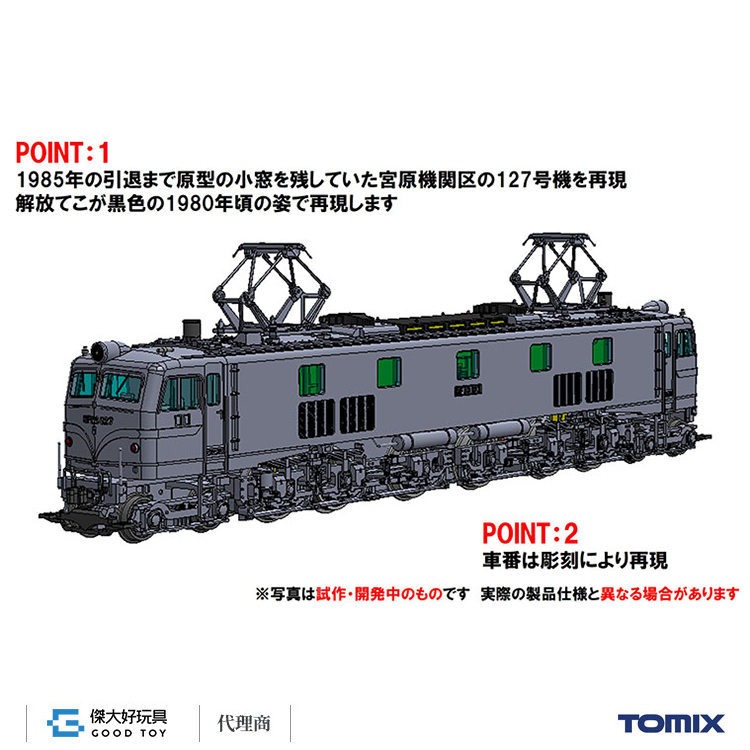 【8/5預購截止】TOMIX 12109 國鐵 EF58型電力機關車（127號機・宮原機關區・青色）