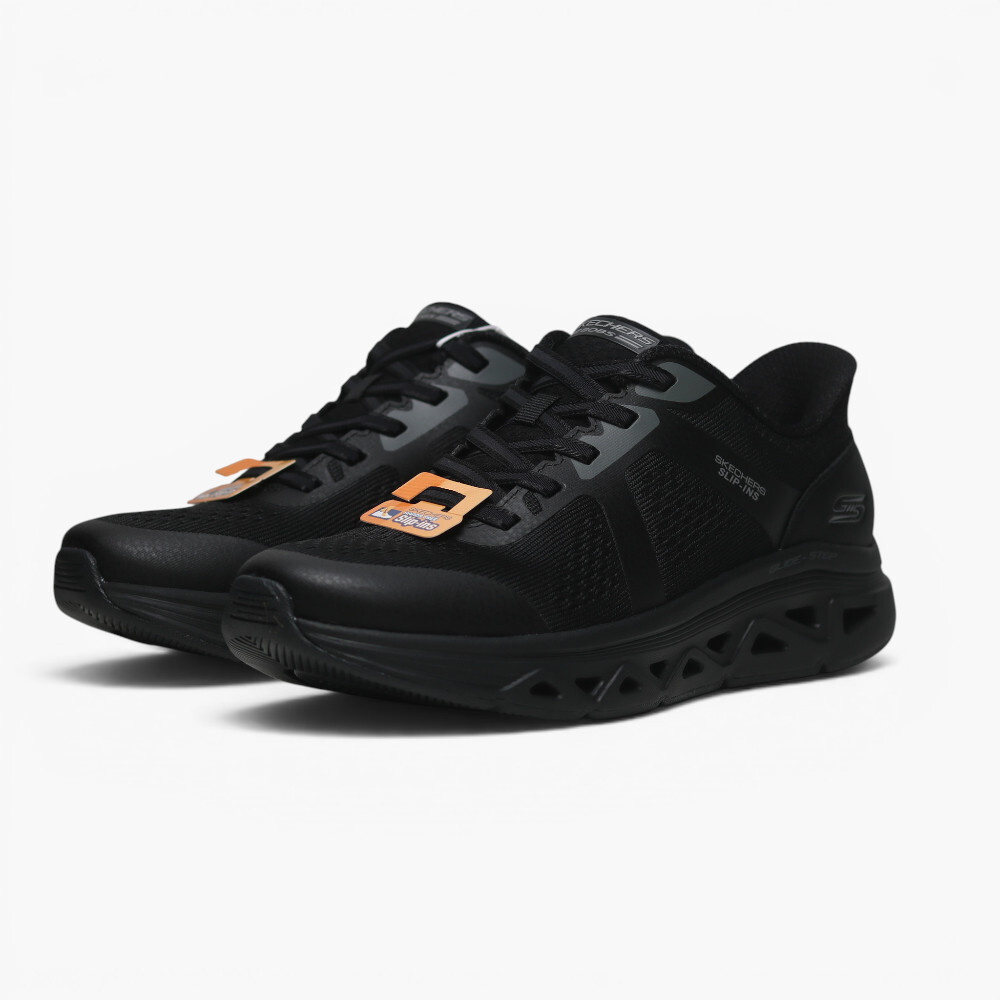 SKECHERS 休閒鞋 BOBS SPORT 黑色 瞬穿 免綁帶 健走鞋 女 117863BBK