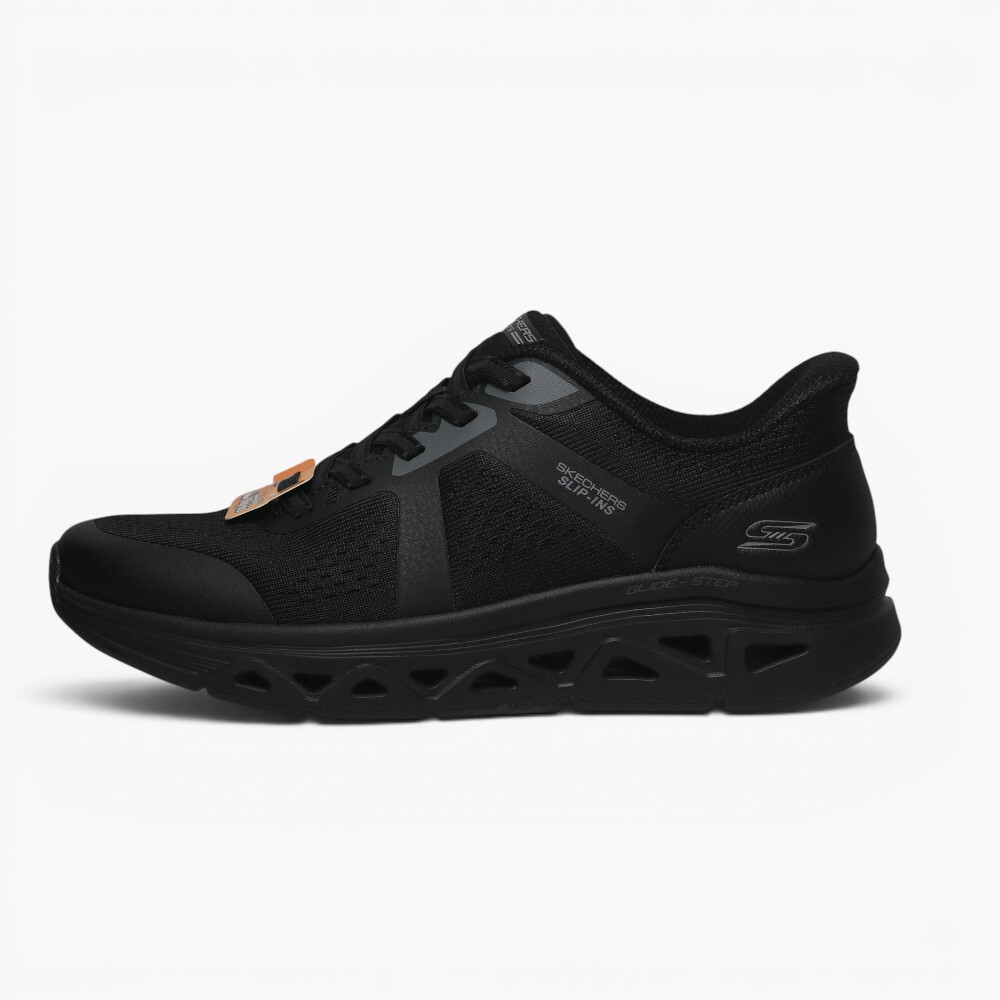 SKECHERS 休閒鞋 BOBS SPORT 黑色 瞬穿 免綁帶 健走鞋 女 117863BBK