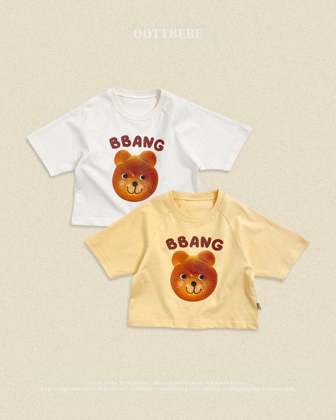 OOTT BEBE Cute Bear Raglan Tee（With Mom）